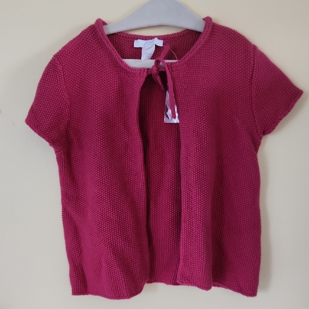 Jacadi Paris Knit Short Sleeve Cardigan